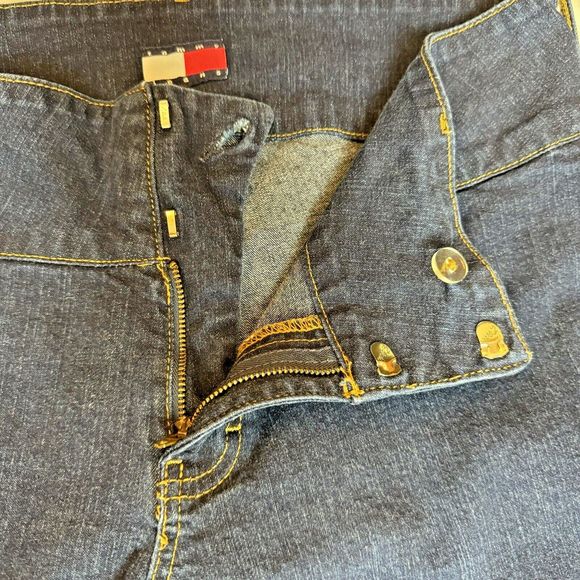 Tommy Hilfiger Womens Jeans Junior Size 13 Trouser Boot Cut Dark Wash - Picture 8 of 12